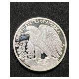 15 GRAMS OF 925 STERLING SILVER WALKING LIBERTY ROUND