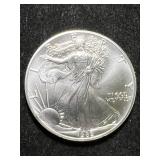 1989 AMERICAN SILVER EAGLE 1 TROY OZ .999 FINE SILVER
