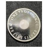 1 TROY OZ .999 FINE SILVER SUNSHINE MINTING ROUND