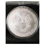 2001 AMERICAN SILVER EAGLE 1 TROY OZ .999 FINE SILVER IN BOX