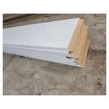 9 white 7 1/2" door casement boards