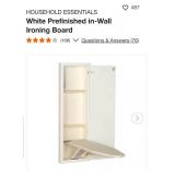 Inwall ironing board cabinet