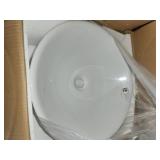 3 matching white vessel sinks