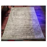 5x7 machine washable fog sage area rug