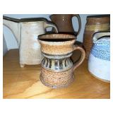 Set of 5 Handmade Studio Pottery Jugs and Mugs