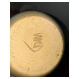 Collection of 5 Artisan Studio Pottery Vases and Candle Holder