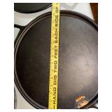 Lot of 4 Lodge Cast Iron Skillets and Griddles Various Sizes