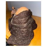 Pair of Unique Artisan Sculptures, Mixed-Media and Clay, Signed 1971