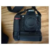 Nikon D300 DSLR Camera Body with Vertical Battery Grip and Carrying Bag