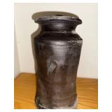 Signed Black Stoneware Pottery Jar with Lid by Douglas Johnson