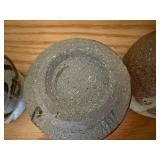 Collection of 7 Studio Pottery Cups and Jars, Signed Ceramic Pieces