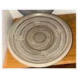 Set of 2 Signed Studio Art Pottery Bowls with Decorative Glaze, 15 Inch Diameter
