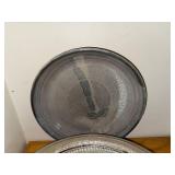 Set of 2 Signed Studio Art Pottery Bowls with Decorative Glaze, 15 Inch Diameter