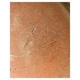 Set of 2 Signed Studio Art Pottery Bowls with Decorative Glaze, 15 Inch Diameter