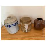 Set of 3 Signed Studio Pottery Jars and Vases