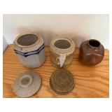 Set of 3 Signed Studio Pottery Jars and Vases