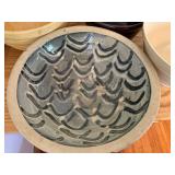 Set of 4 Vintage Stoneware Mixing Bowls Including McCoy and Handcrafted Designs