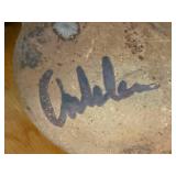 Handmade Pottery Bowl and Vase Set with Artist Signatures