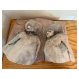 Padgett 1982 Signed Ceramic Sculpture of Two Abstract Figures