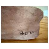 Padgett 1982 Signed Ceramic Sculpture of Two Abstract Figures