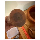 Collection of Wooden Bowls, Plates, and Kitchenware