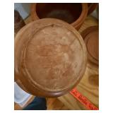 Collection of Wooden Bowls, Plates, and Kitchenware