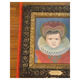Framed Portrait Painting of Hazel de Medici with Ornate Gilt Frame