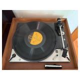 Vintage Dual 1219 Turntable with Dust Cover and Wood Base