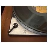 Vintage Dual 1219 Turntable with Dust Cover and Wood Base
