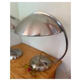 Pair of Brushed Metal Modern Table Lamps