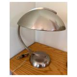 Pair of Brushed Metal Modern Table Lamps