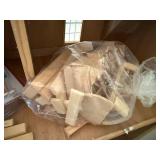 Wooden Log Cabin Dollhouse with My Family Dolls and Accessories