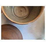 Set of 2 Handmade Lidded Stoneware Pots