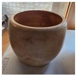 Hand-Turned Box Elder Vase and Maple Bowl Set by J. Leck