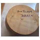 Hand-Turned Box Elder Vase and Maple Bowl Set by J. Leck