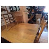 Wood Dining Table with 4 Matching Wooden Chairs