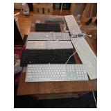 Lot of 8 Assorted Wired and Wireless Computer Keyboards