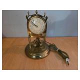 Vintage Electric Brass Mantel Clock with Ornate Design
