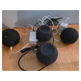 Set of 4 Smart Speakers with Power Adapters
