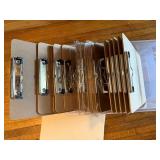Lot of 16 Standard Clipboards and Hanging File Folders with Storage Bin