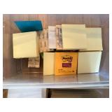 Large Office Supplies Lot with Tape, Pens, Sticky Notes, and Legal Pads