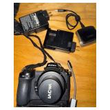Nikon Camera with Laowa Lens, Vello BG-N21 Grip, Case, and Accessories