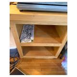 Solid Wood Utility Cart with Shelf and Compartment 28x25 Inches - Shelf only, contents not included