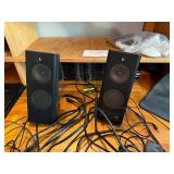 Large Mixed Lot of Computer Accessories, Speakers, Cables, and Stands