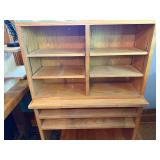 Large Oak Adjustable Bookshelf with Multiple Shelves