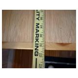 Wooden Work Table with Two Lower Slat Shelves