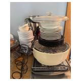 Large Kitchenware Collection with Bowls, Plates, Cups and Serving Pieces