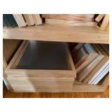 Collection of Wooden Picture Frames and Glass Panels