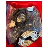 Lot of VGA, DVI Cables and Power Cords Assortment