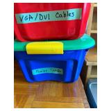 Lot of VGA, DVI Cables and Power Cords Assortment